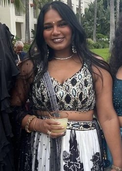 Black and White Printed Lehenga
