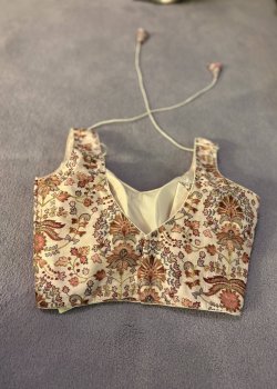 Beige Floral Blouse