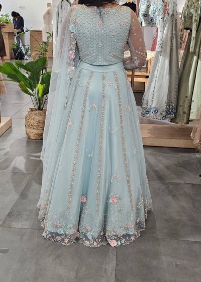 Pastel Ice Blue Lehenga