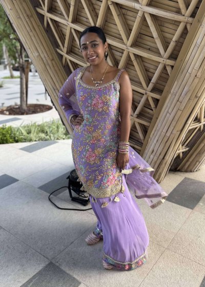 Lavender Floral Sharara