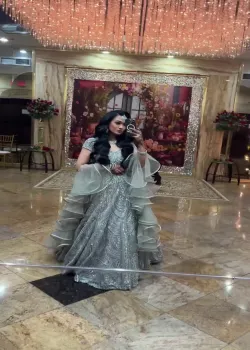 Silver Embroidered Lehenga - hover