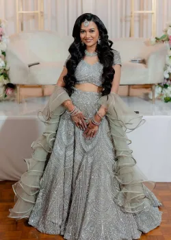Silver Embroidered Lehenga