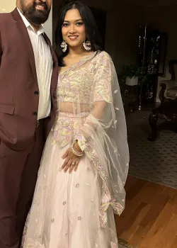 Pastel Pink Embroidered Lehenga