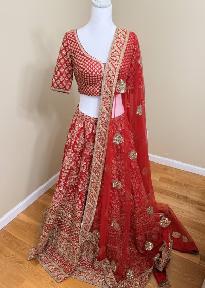 Red Bridal Lehenga