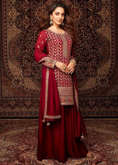 Silk Blend Kurta Palazzo Set