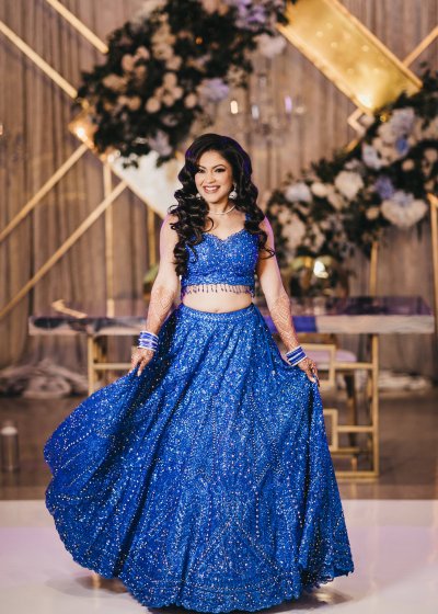 Cobalt Blue Embellished Lehenga