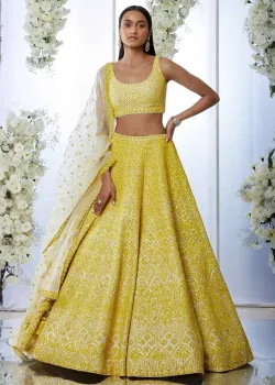 Tuscan Yellow Embroidered Lehenga Set