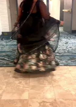 Black Floral Lehenga - hover