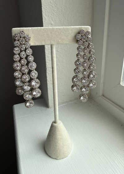 Triple Layer Diamond Necklace Set