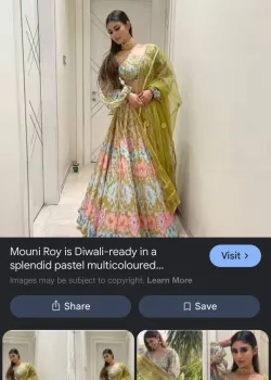 Organza cotton Floral Lehenga - hover