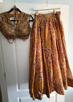Gold Floral Lehenga