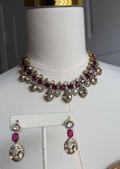 Antique Gold and Ruby Jewelry Set