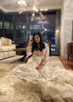 Ivory Short Anarkali Set