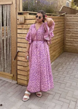 Purple Animal Print Dress