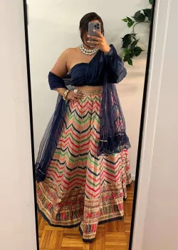 Multicolored Lehenga Set