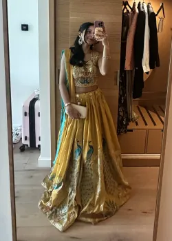 Yellow Peacock Lehenga