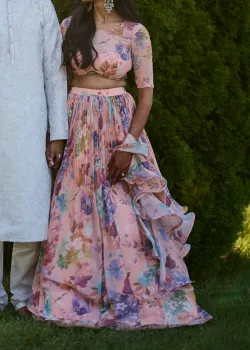 Floral Ruffle Lehenga