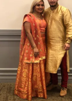Pink and Gold Lehenga - hover