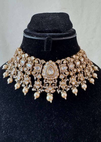 Maharani Pearl Kundan Set