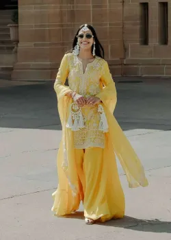 Yellow Lightweight Sharara