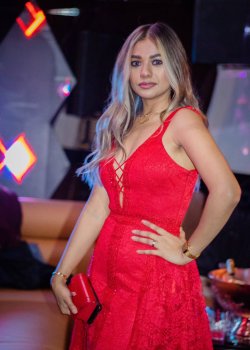 Red Embellished Gown