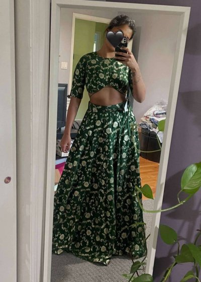 Emerald Dahlia Lehenga