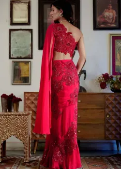 Elara Pre-Draped Sari - hover