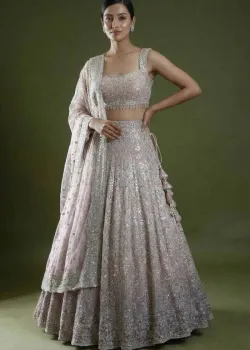 Pink and Purple Ombre Lehenga