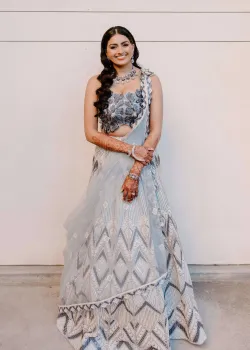 Floral Geometric Lehenga