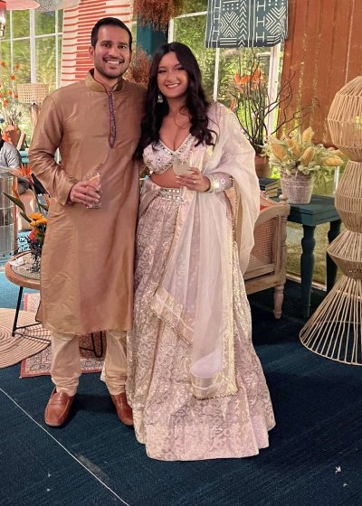Cream/White Mirror Lehenga