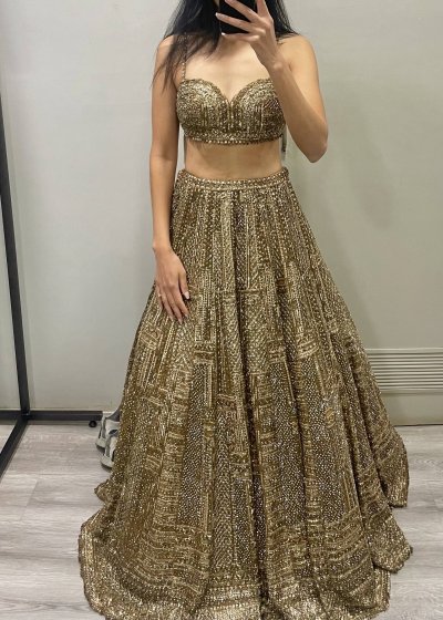 Bronze Embellished Lehenga