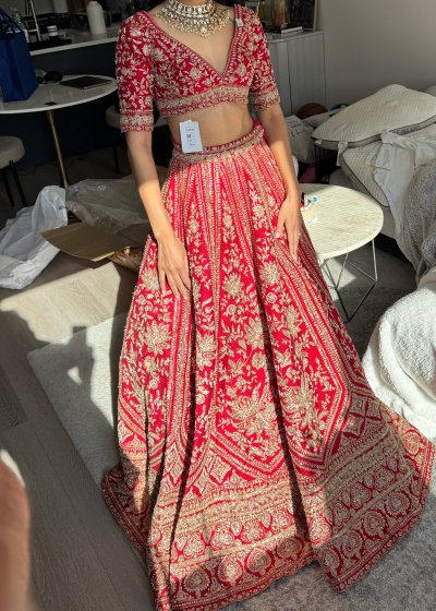Red Bridal Lehenga