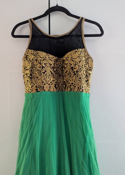 Black and Green Anarkali