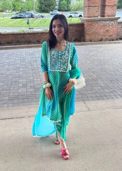 Blue Green Kurta Set - hover