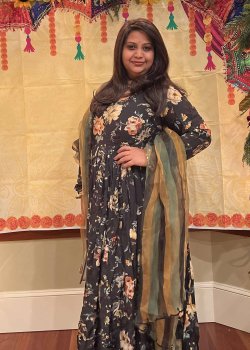 Black Floral Anarkali - hover