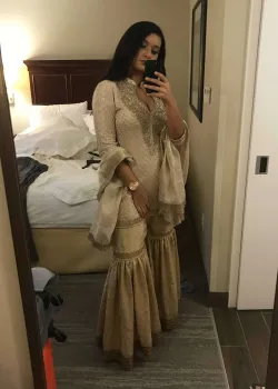 Ivory and Gold Sharara