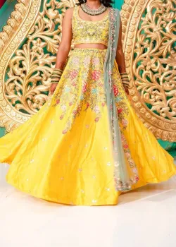 Yellow Floral Lehenga
