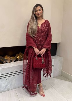 Deep Red Kurta Set