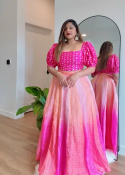 Pink Ombre Skirt Set