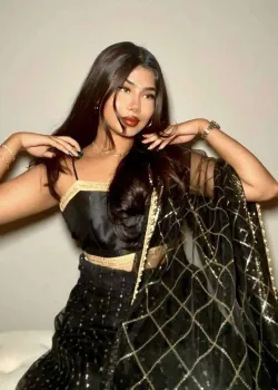 Black and Gold Lehenga