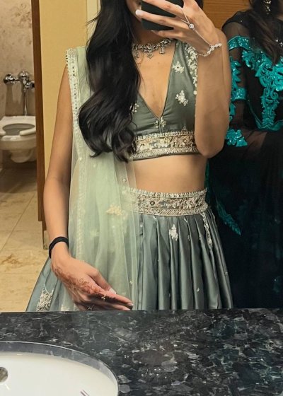 Royal Pastel Green Lehenga