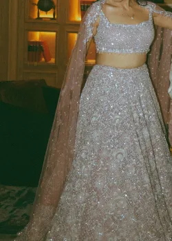 Chappelle Mauve Sequin Lehenga