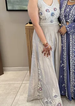Gray Embellished Jumpsuit