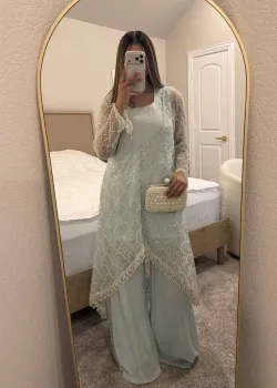Ice Blue Kurta Set - hover