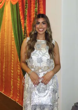 Silver and White Kurta Set