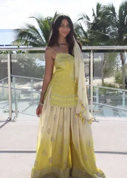 Yellow Ombre Sharara