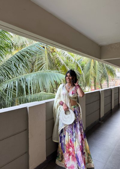 Multicolor Watercolor Lehenga