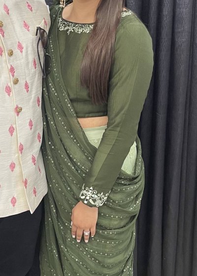 Olive Green Sharara Set