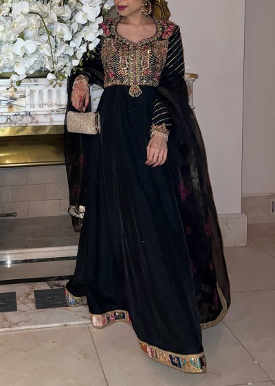 Black Embellished Anarkali