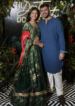 Dark Green Embellished Lehenga